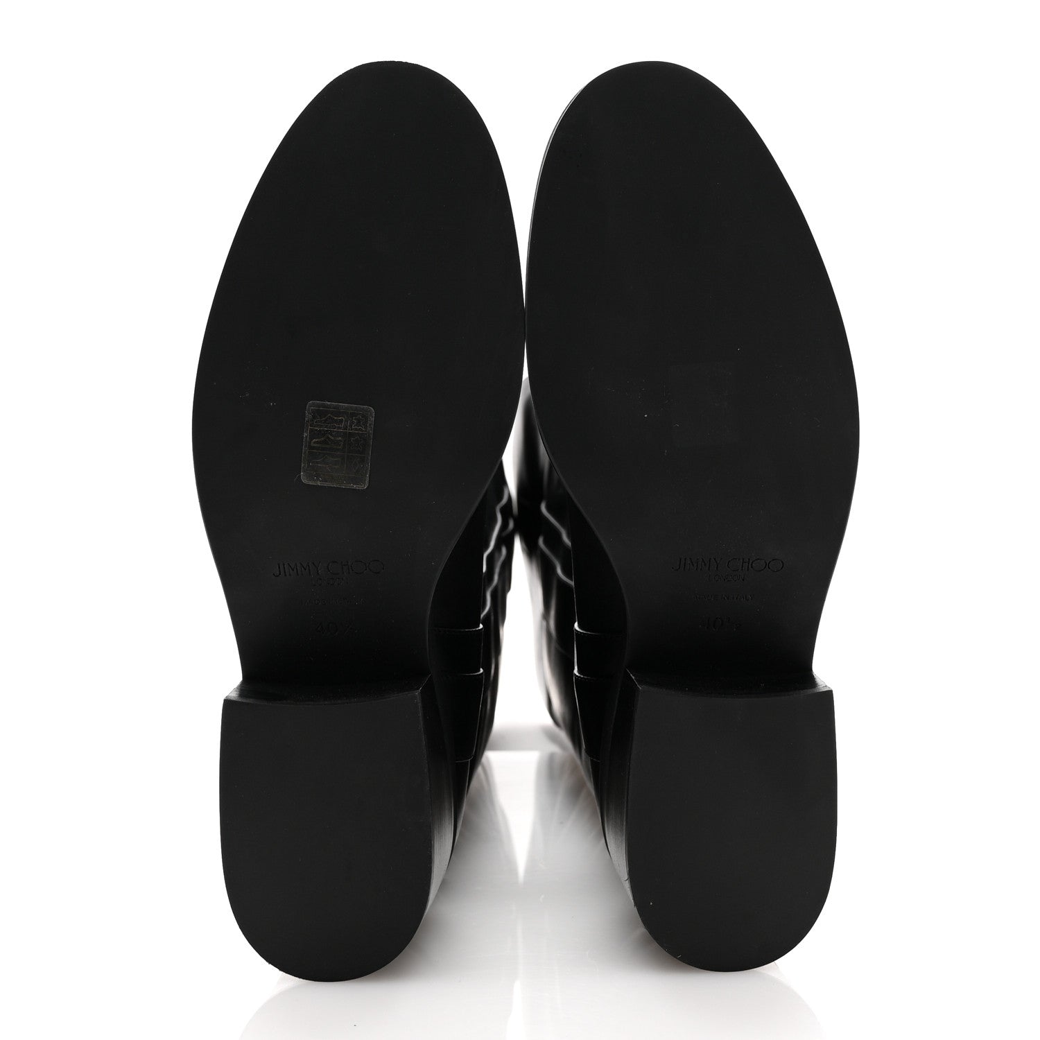 Jimmy Choo Calfskin Tonya 70 Knee High Boots 40.5 Black 6 of 11