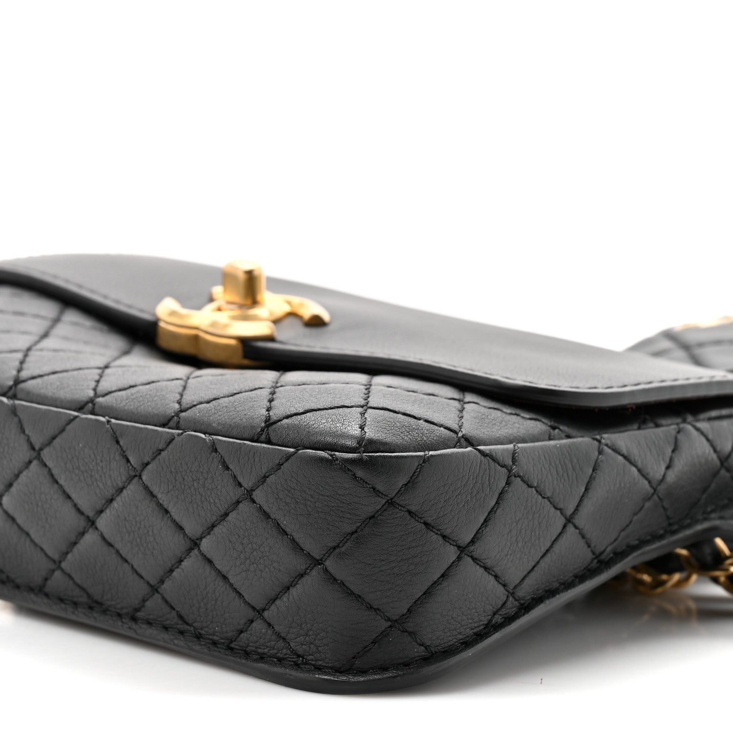 Chanel Calfskin Quilted Multi Pouching Flap And Coin Purse Black 9 of 10