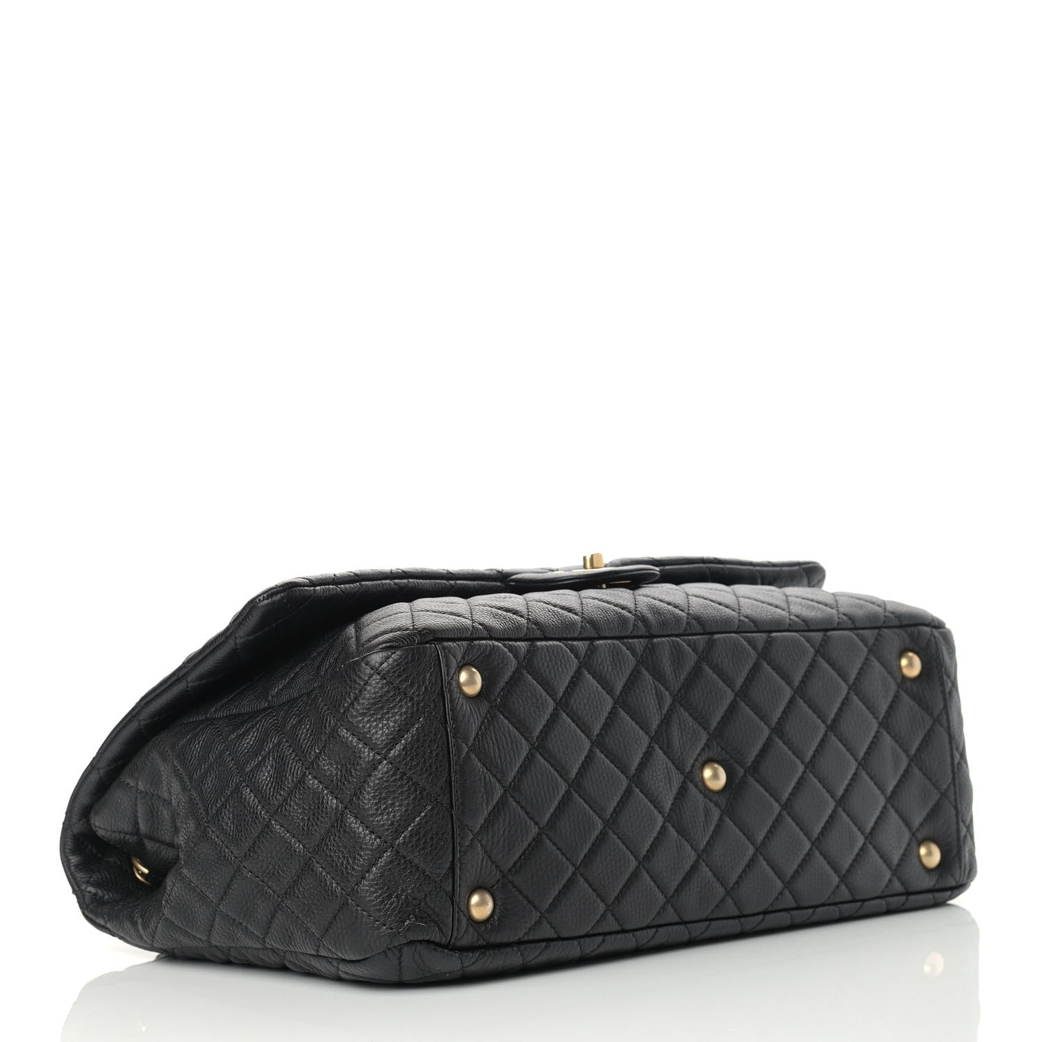 Chanel Calfskin Quilted XXL Travel Flap Bag Black 4 of 9