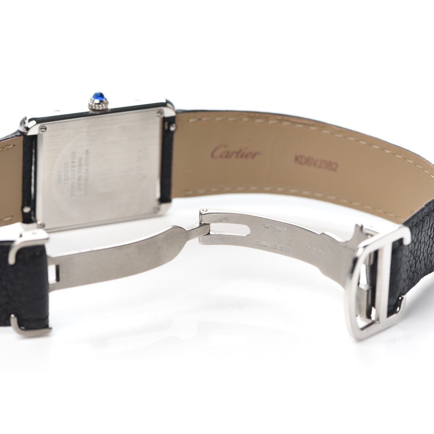 Cartier Stainless Steel Calfskin 27mm Tank Solo Quartz Watch 5 of 6