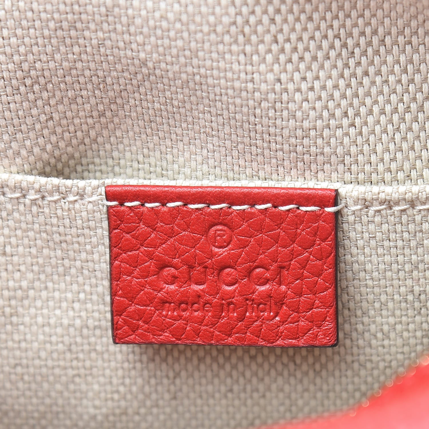 Gucci Pebbled Calfskin Small Soho Disco Bag Tabasco Red 6 of 10