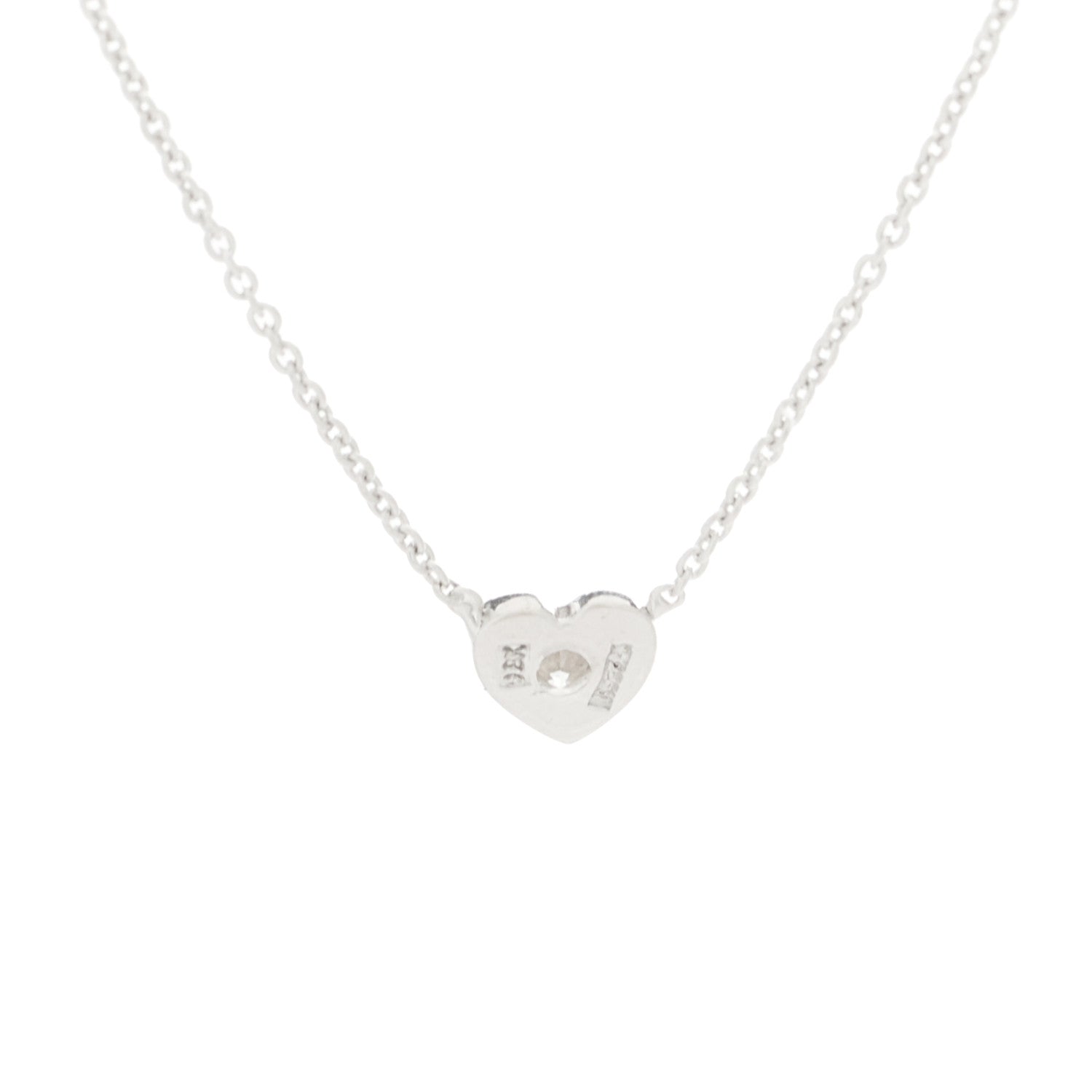 Roberto Coin 18K White Gold Diamond Heart Pendant Necklace 5 of 5