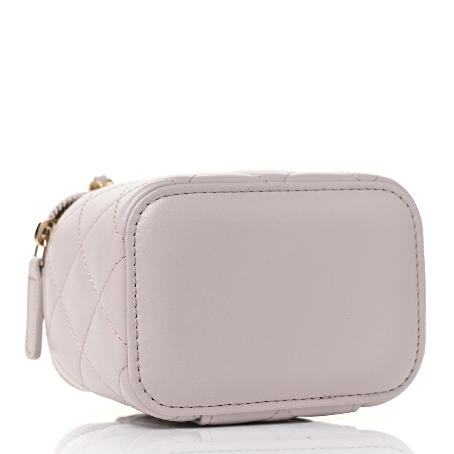 Chanel Lambskin Quilted Pearl Crush Mini Vanity Case With Chain Light Purple 4 of 9