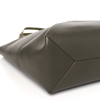 Loewe Shiny Calfskin Medium Puzzle Fold Tote Dark Khaki Green 7 of 8