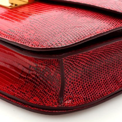 Celine Lizard Medium Classic Box Flap Bag Ruby 9 of 9