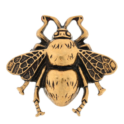 Gucci Metal Enamel Bee Ring 52 6 Aged Gold 1 of 4