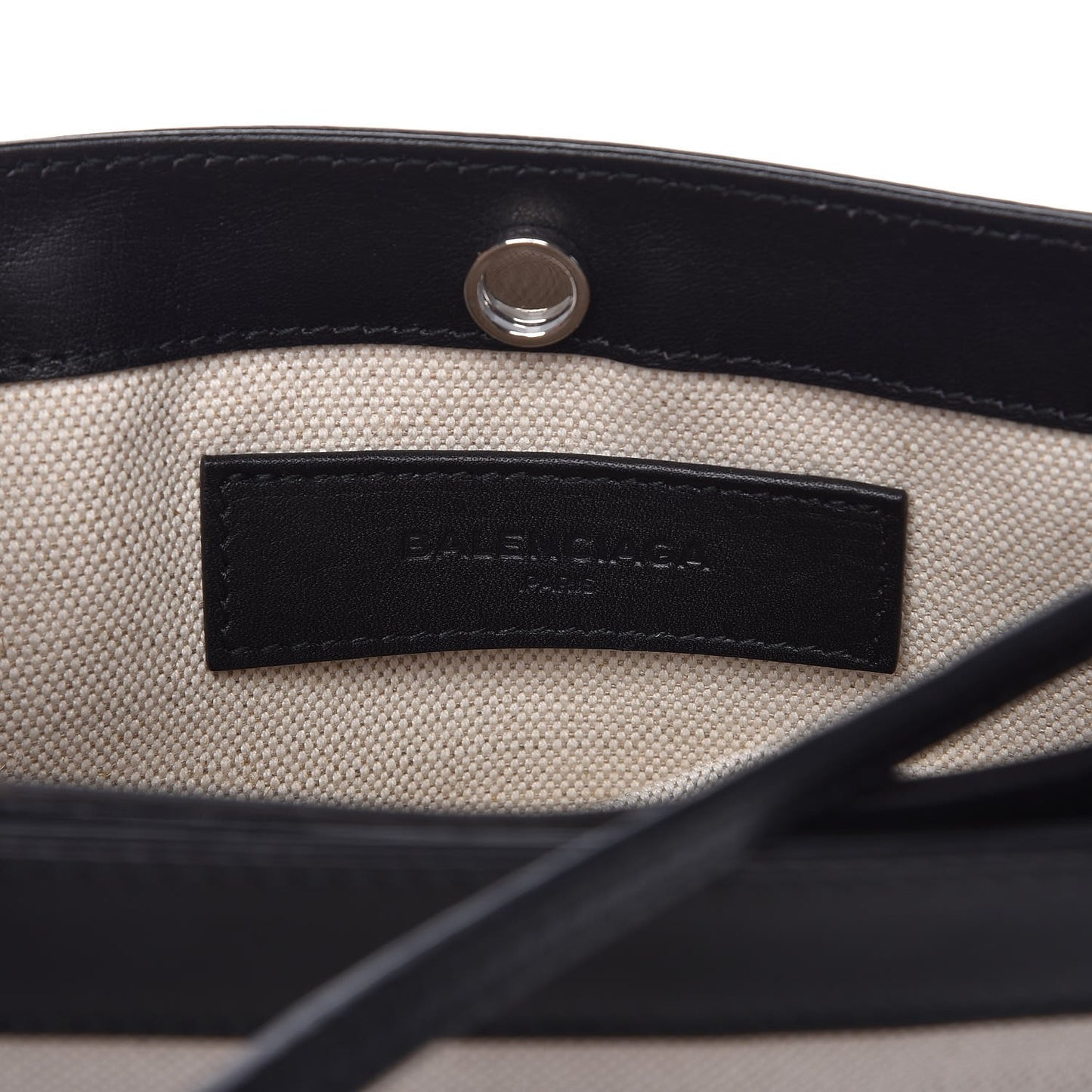 Cotton Canvas Pochette Crossbody Bag Black