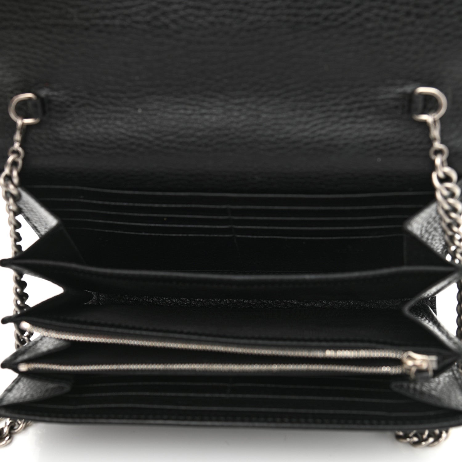 Gucci Calfskin Mini Dionysus Chain Wallet Black 4 of 11