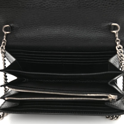 Gucci Calfskin Mini Dionysus Chain Wallet Black 4 of 11