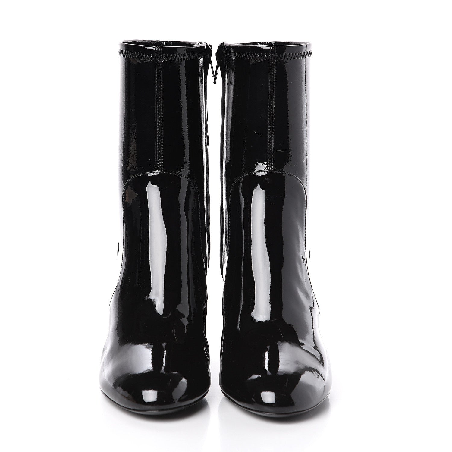 Louis Vuitton Patent Silhouette Ankle Boots 38 Black 2 of 7