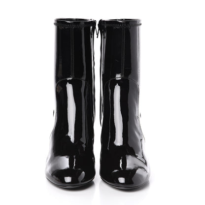 Louis Vuitton Patent Silhouette Ankle Boots 38 Black 2 of 7