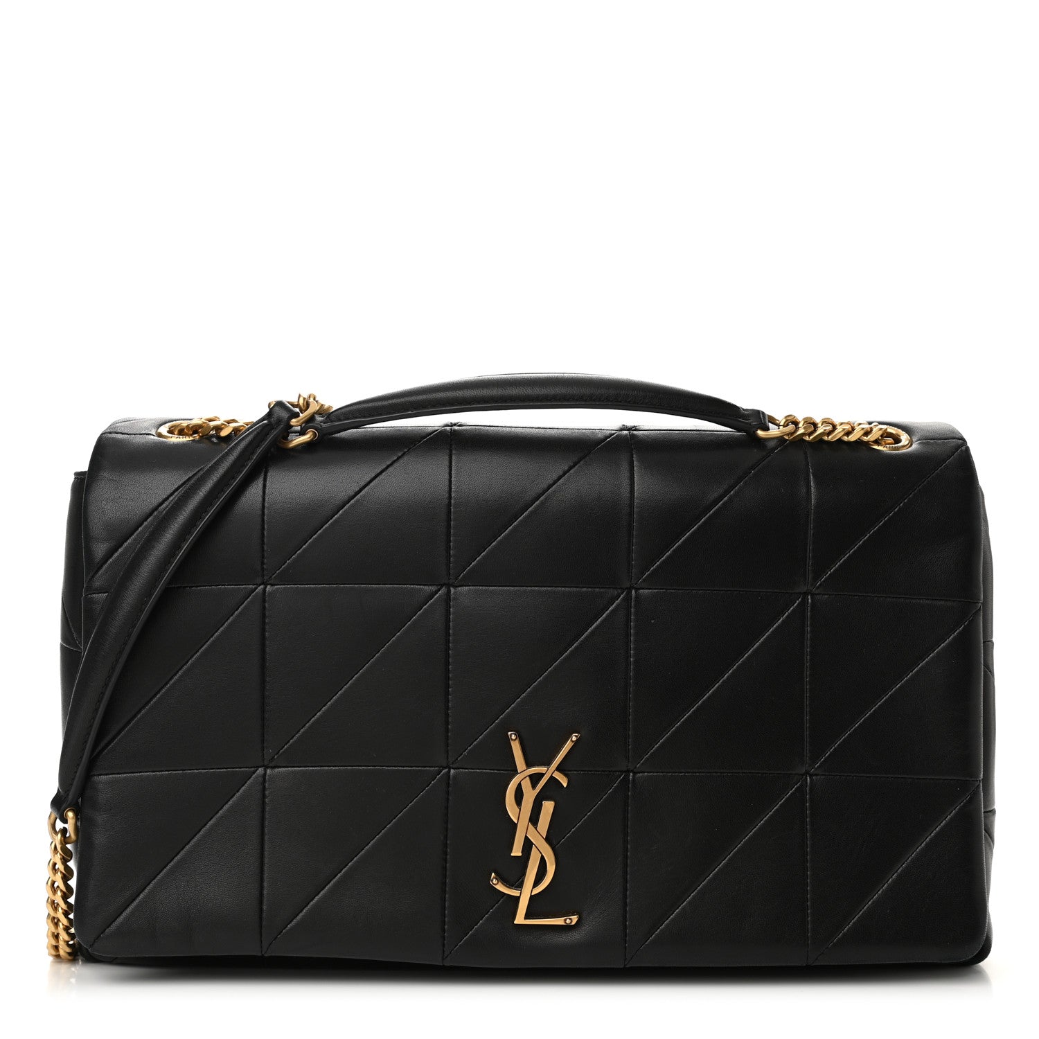 Saint Laurent Lambskin Patchwork Monogram Large Jamie Black 1 of 9