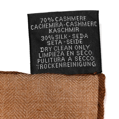 Hermes Cashmere Silk Les Ailes De Pegase Scarf 100 Caramel Black Creme 2 of 4