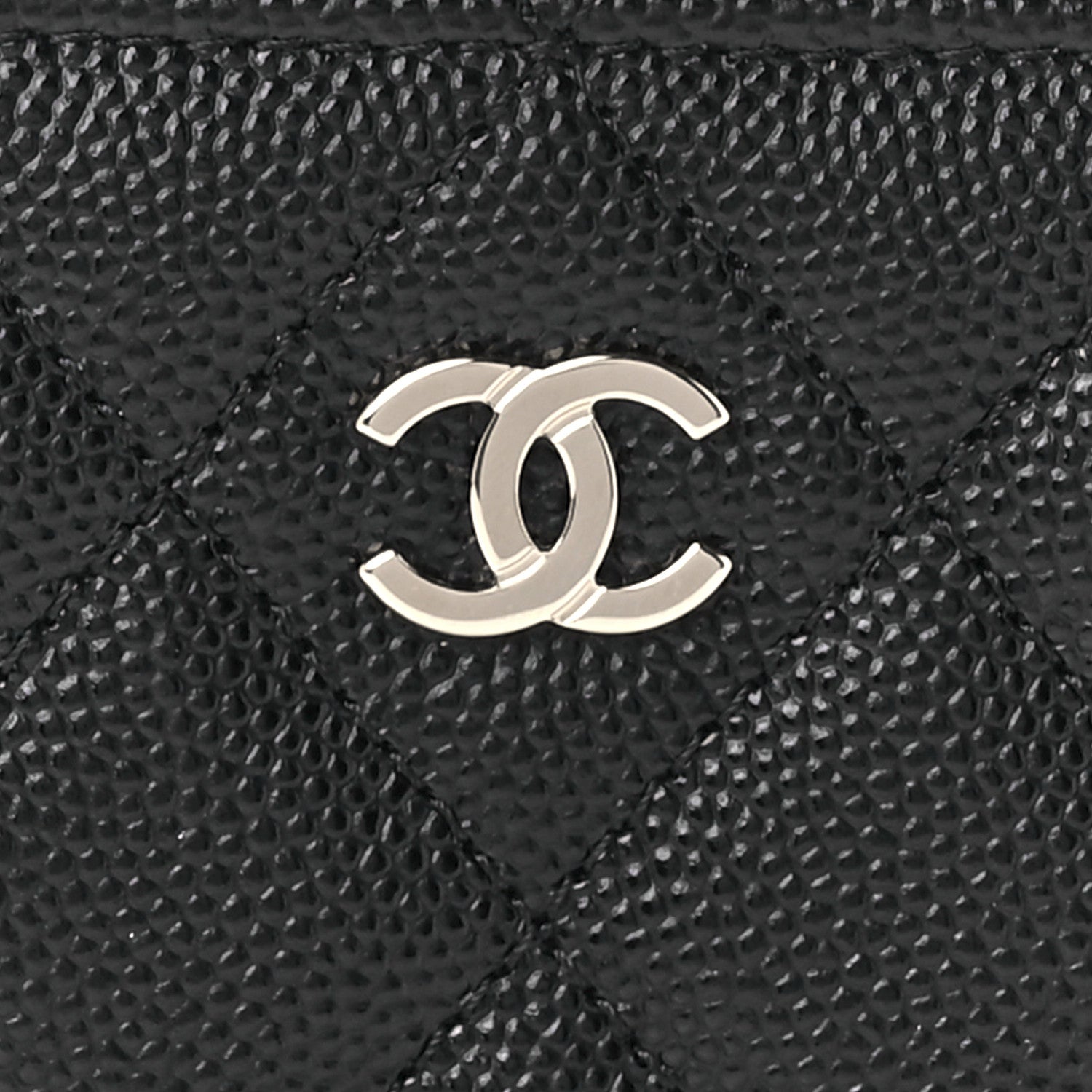 Chanel Caviar Quilted Zipped Key Holder Case Black 7 of 8