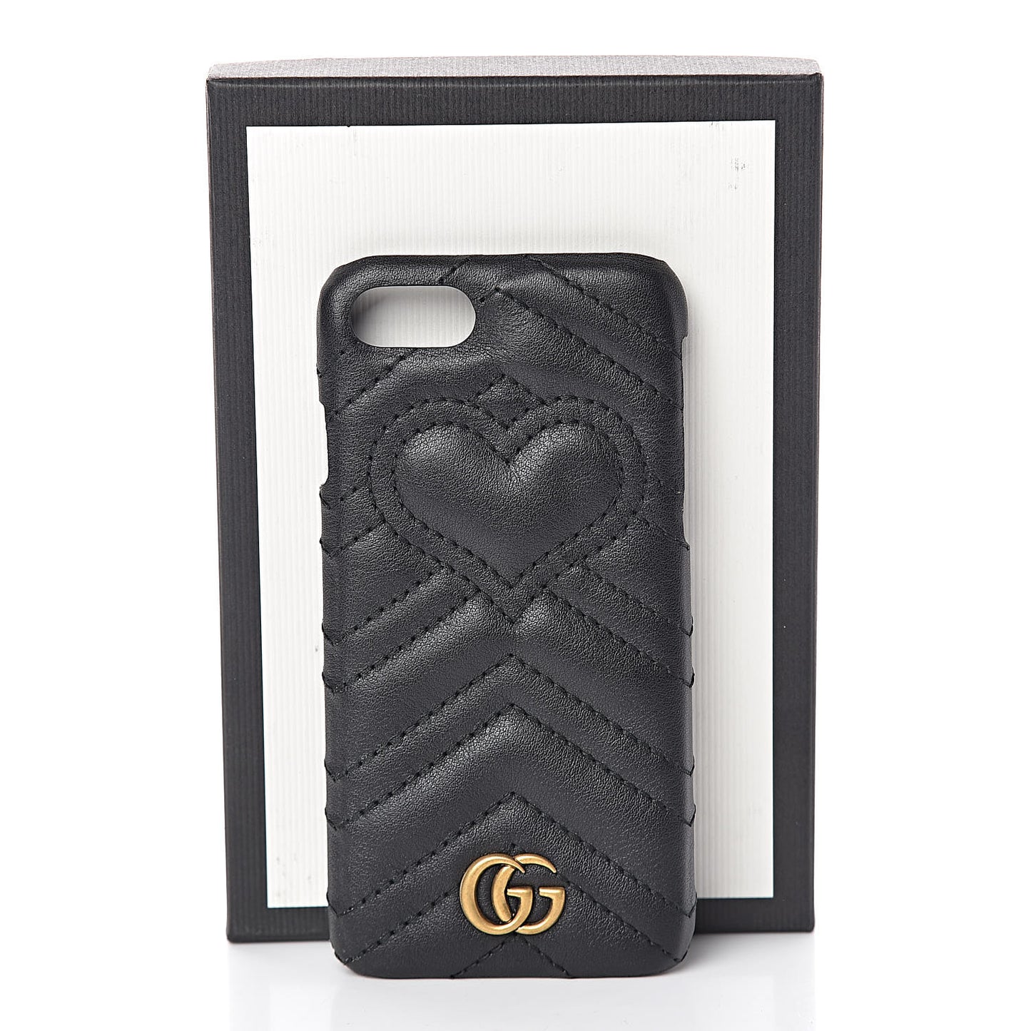 Calfskin Matelasse Marmont iPhone 7 Case Black