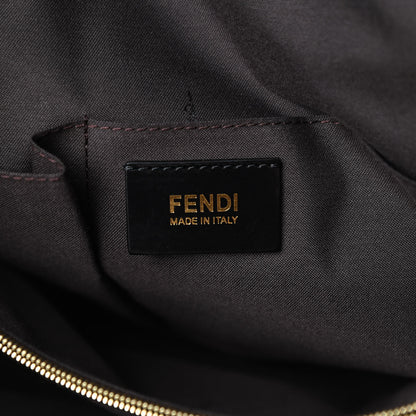 Fendi Pebbled Calfskin Large Chameleon Tote Black 6 of 10