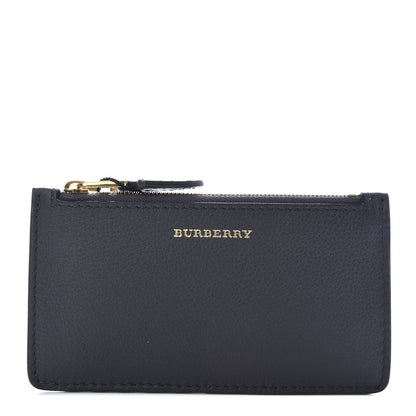 Burberry Grained Calfskin Two Tone Somerset Coin Case Card Holder Navy 1 of 6