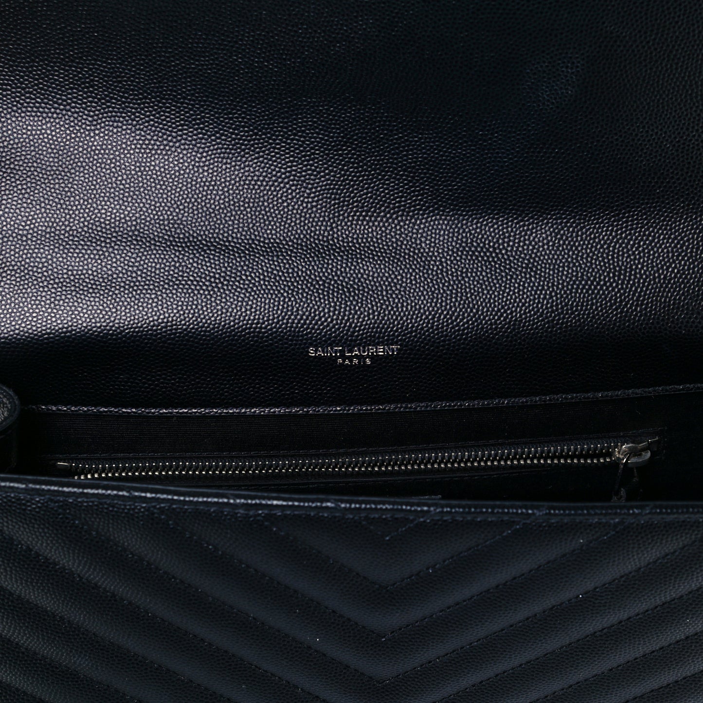 Grain De Poudre Matelasse Chevron Large Monogram Satchel Black