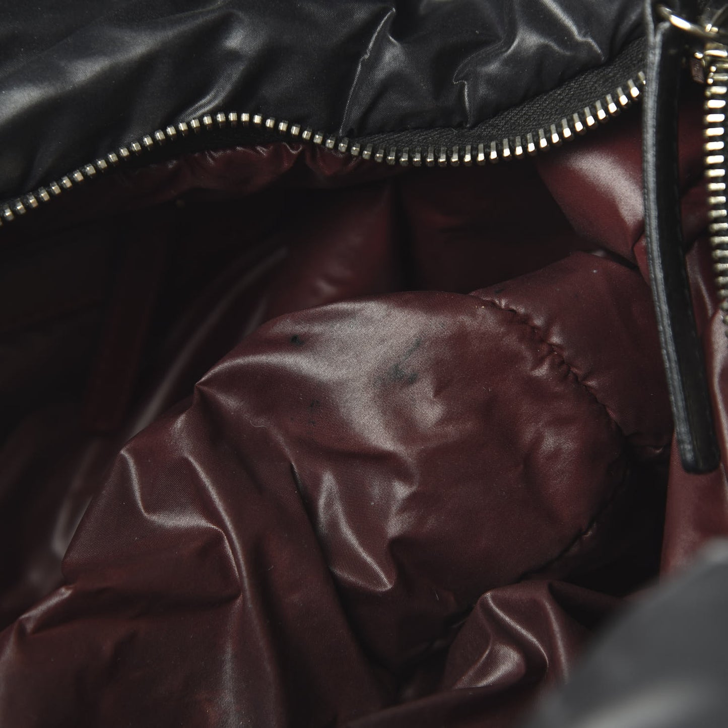 Nylon Quilted Large Coco Cocoon Tote Black