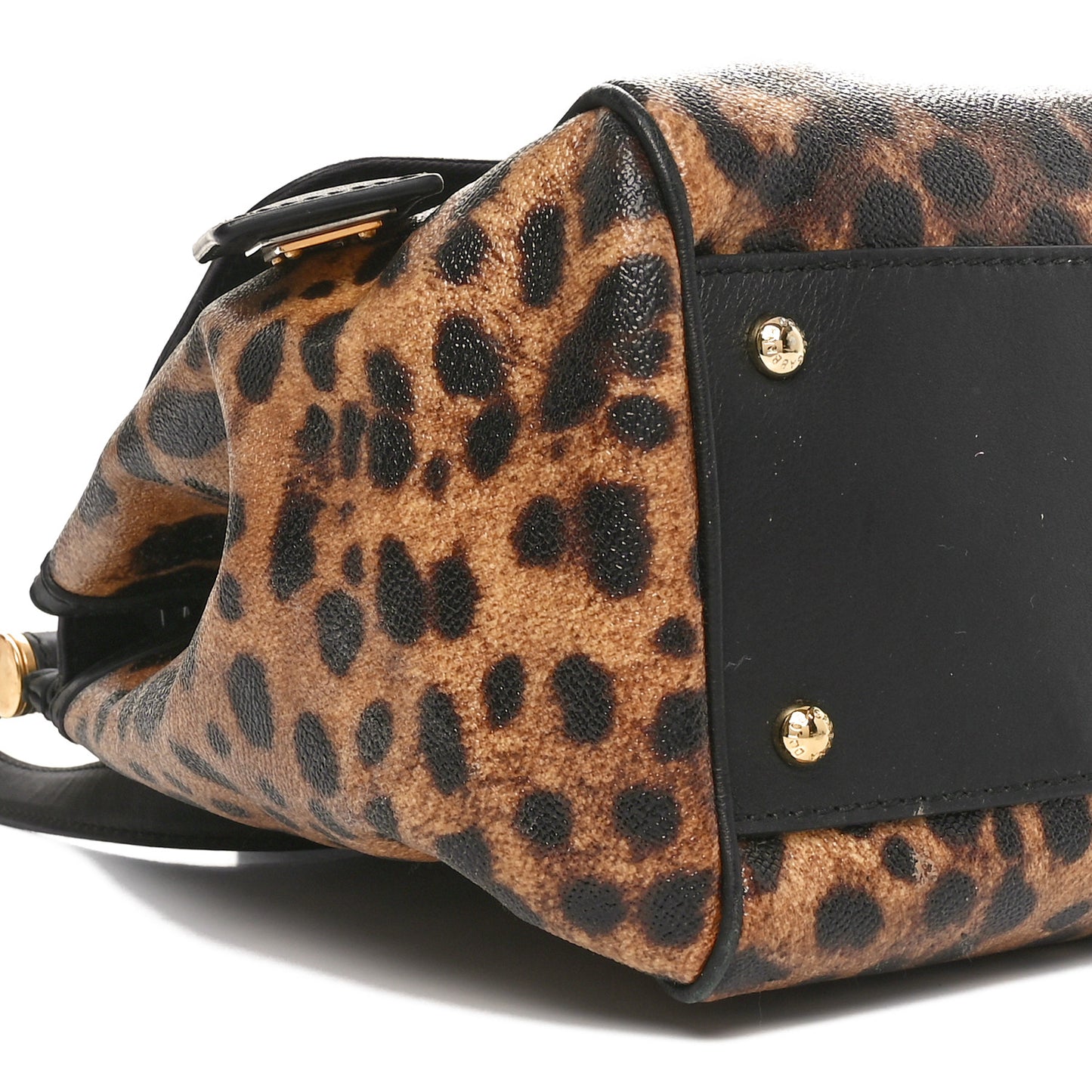 Canvas Leopard Print Large Miss Sicily Satchel