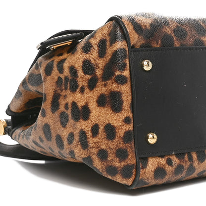 Dolce & Gabbana Canvas Leopard Print Large Miss Sicily Satchel 8 of 9