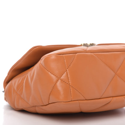Chanel Lambskin Quilted Medium Chanel 19 Flap Light Brown 6 of 11