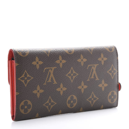 Louis Vuitton Monogram Bloom Flower Emilie Wallet Rouge 2 of 6