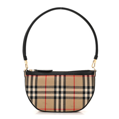Burberry Vintage Check Calfskin Olympia Slim Pouch Archive Beige 1 of 13