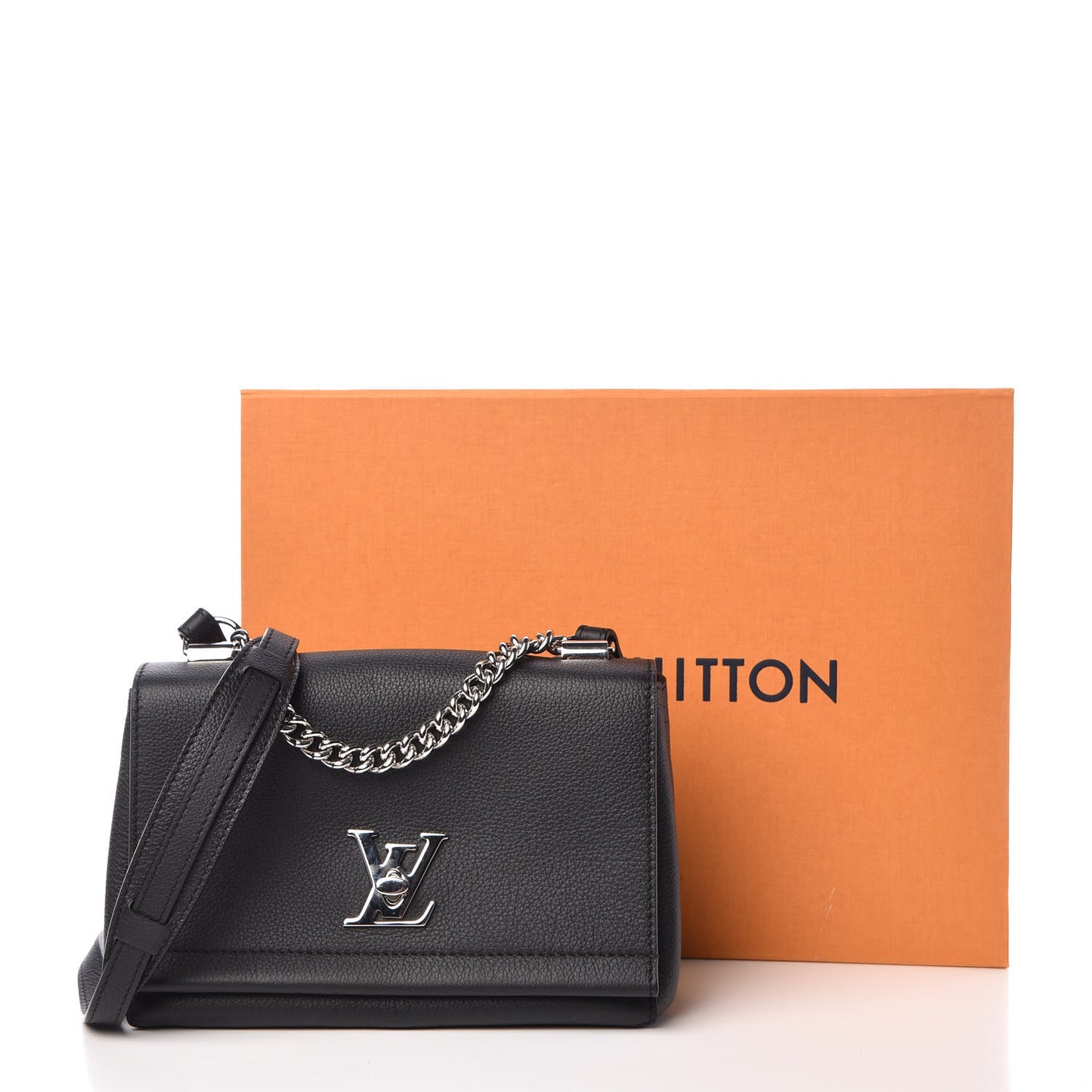 Calfskin Lockme II Chain Bag BB Black