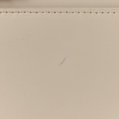 Saint Laurent Smooth Calfskin Medium Monogram Sunset Satchel Blanc Vintage 10 of 12