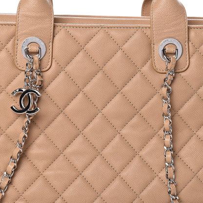 Chanel Caviar Quilted Large Urban Companion Top Handle Shopping Tote Beige 8 of 17