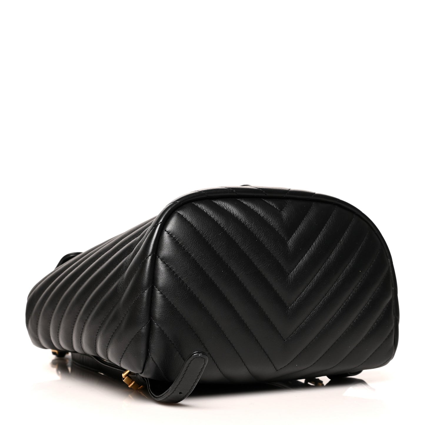 Calfskin Chevron Quilted Small Urban Spirit Backpack Black