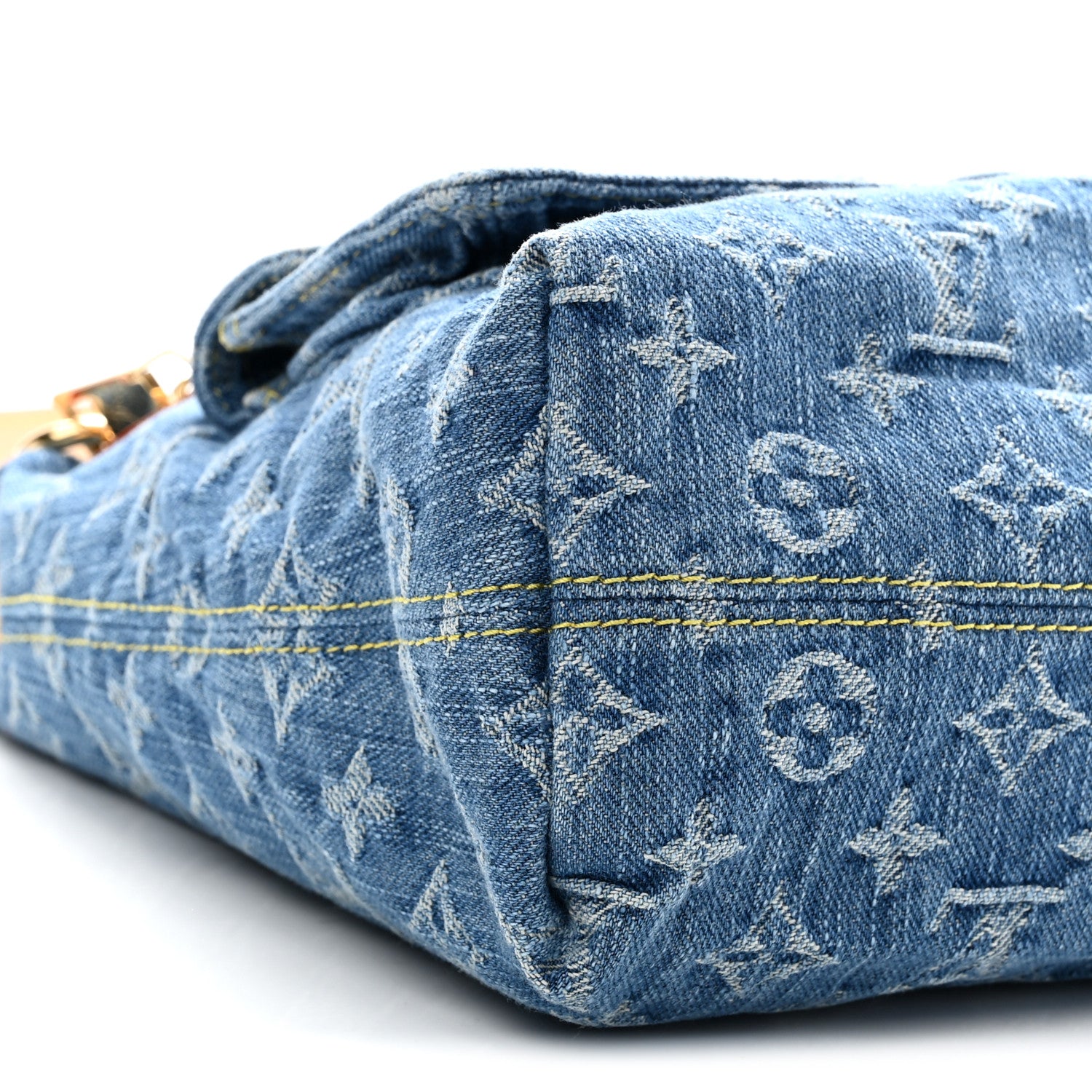 Louis Vuitton Monogram Denim Baggy PM  Blue 8 of 9