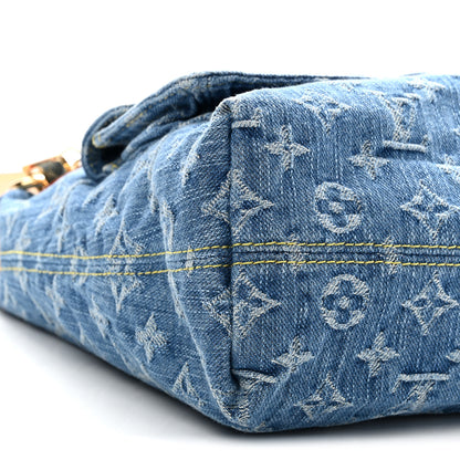 Louis Vuitton Monogram Denim Baggy PM  Blue 8 of 9