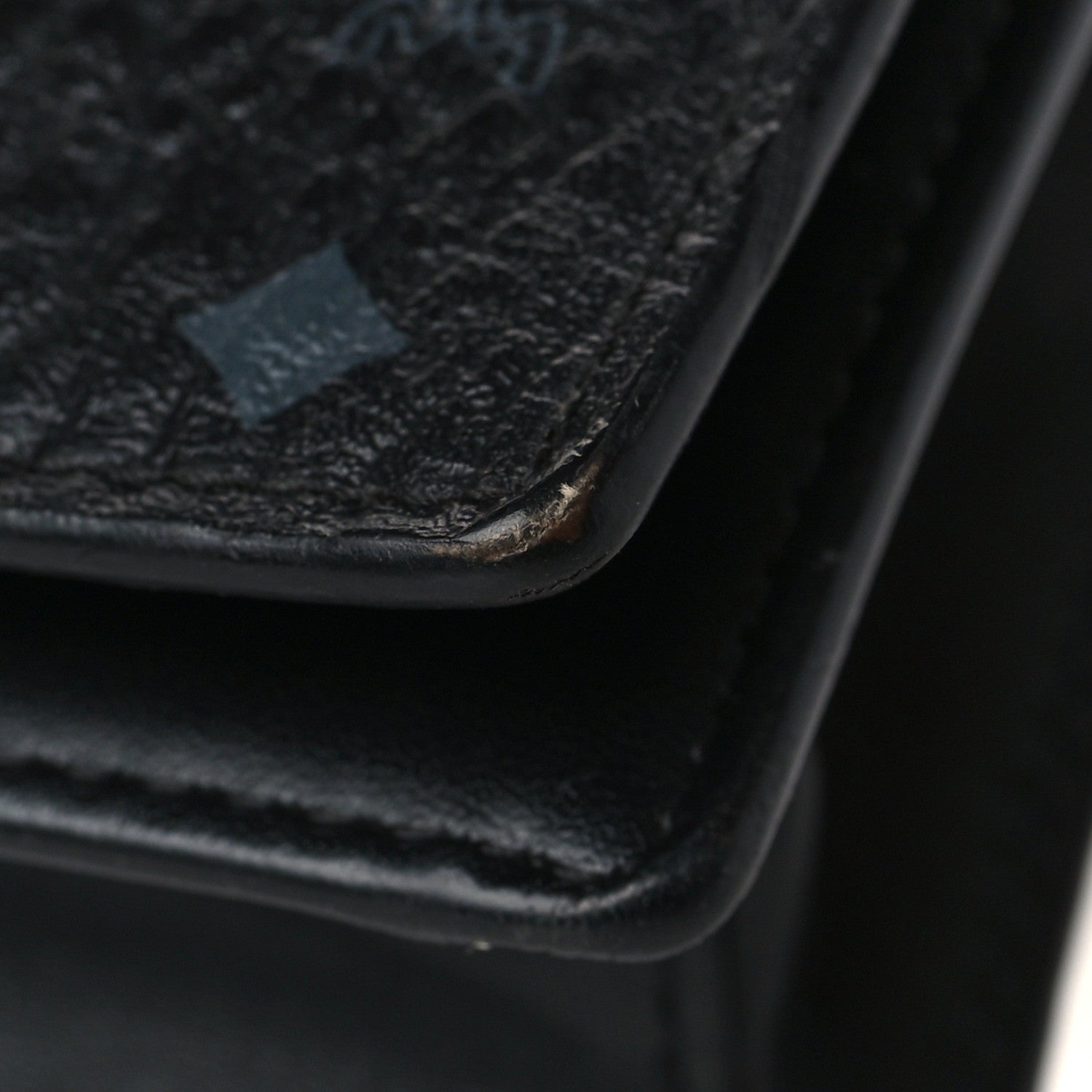 MCM Visetos Chain Wallet Crossbody Black 10 of 14