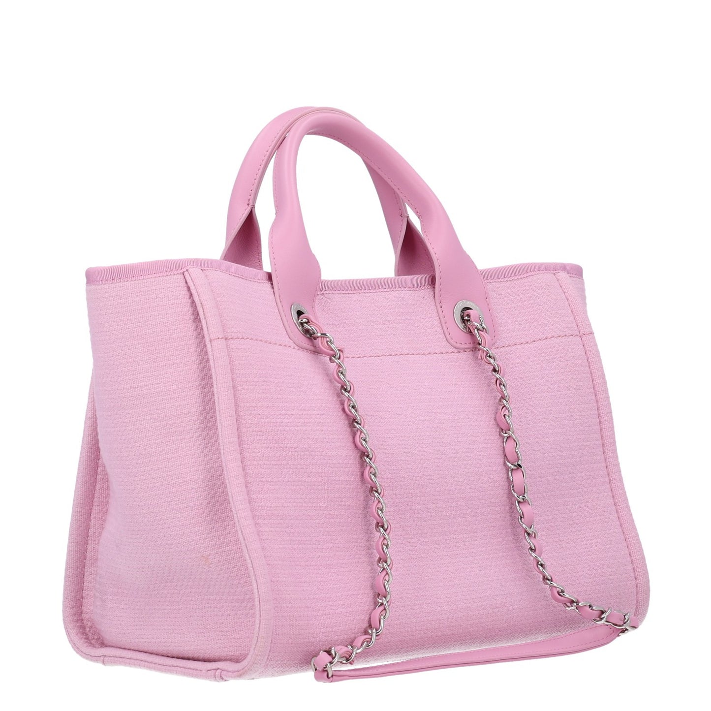 Mixed Fibers Small Deauville Tote Dark Pink