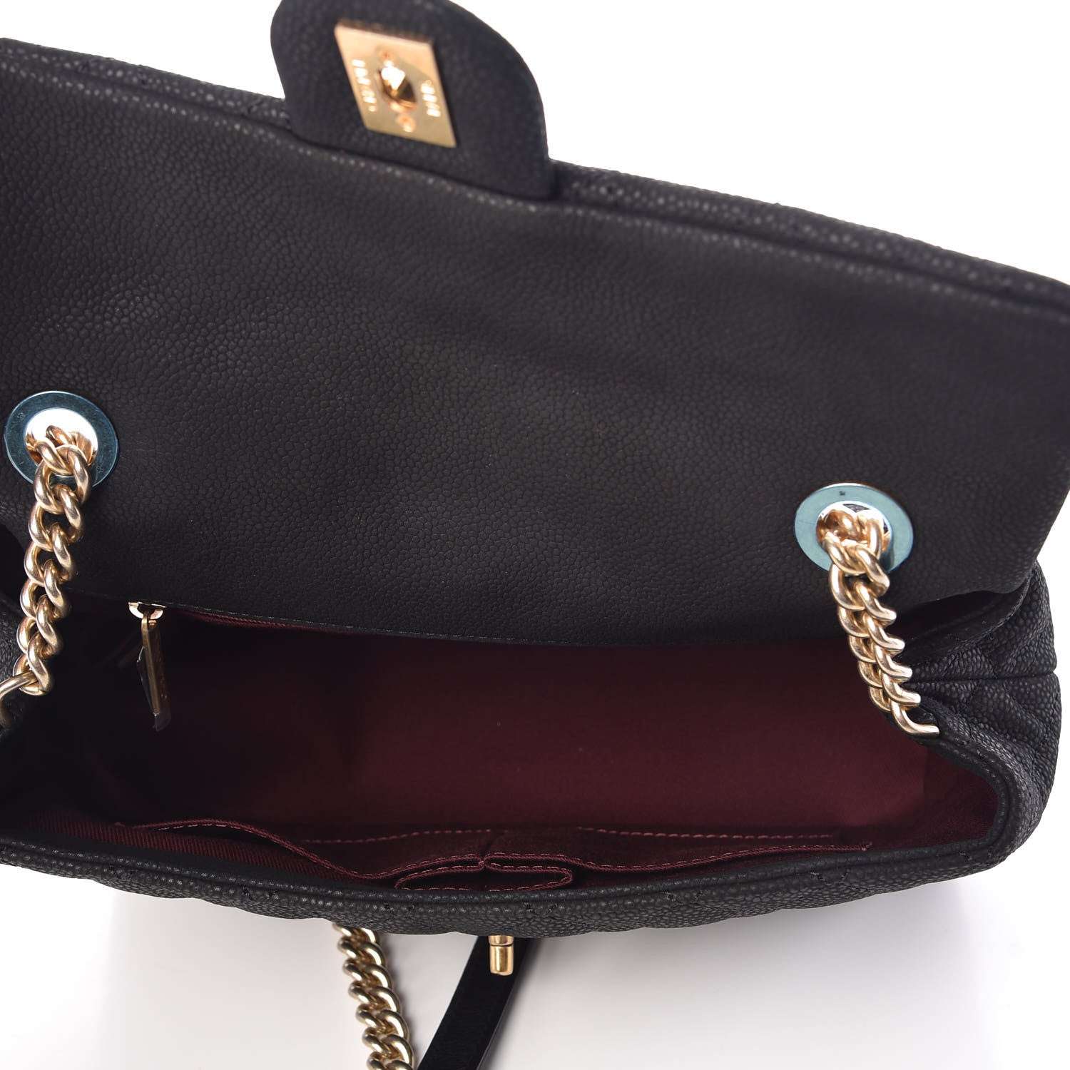 Chanel Iridescent Grained Calfskin Medium Globe Trotter Flap Black 7 of 9