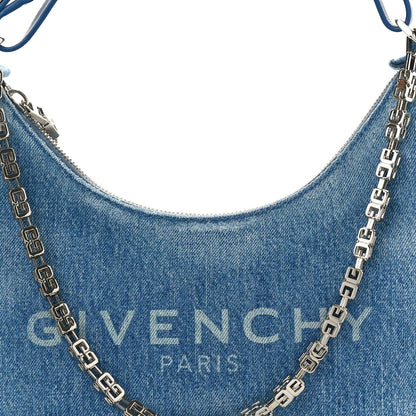 Givenchy Denim Small Moon Cut Out Shoulder Bag Blue 8 of 11