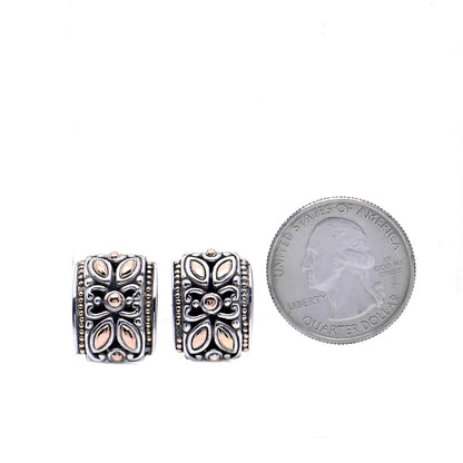 John Hardy Sterling Silver 18K Yellow Gold Jaisalmer Omega Earrings 2 of 6