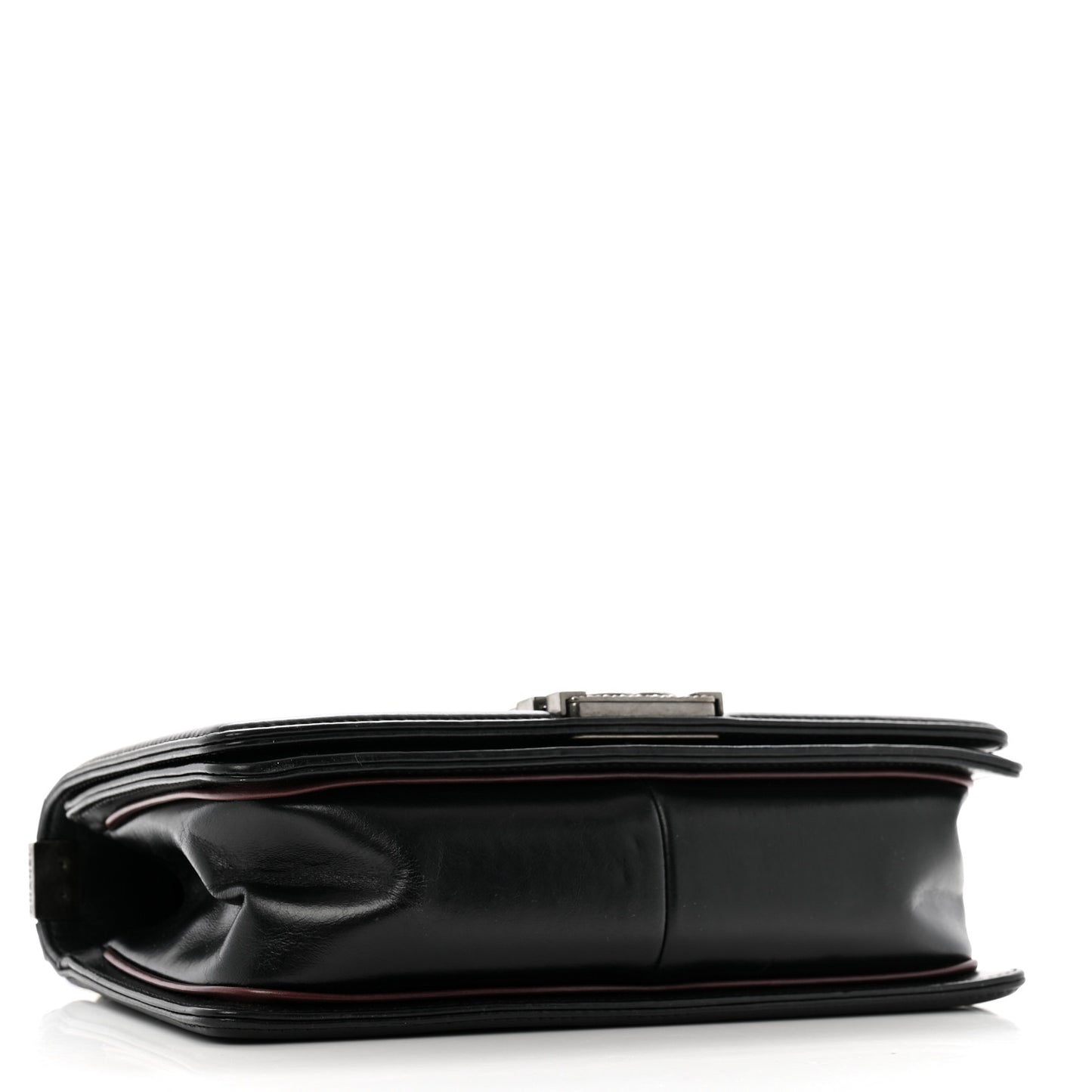 Calfskin Embossed Medium Paris Salzburg Boy Flap Black