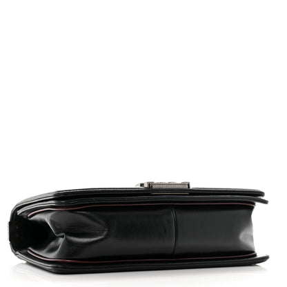 Chanel Calfskin Embossed Medium Paris Salzburg Boy Flap Black 4 of 11