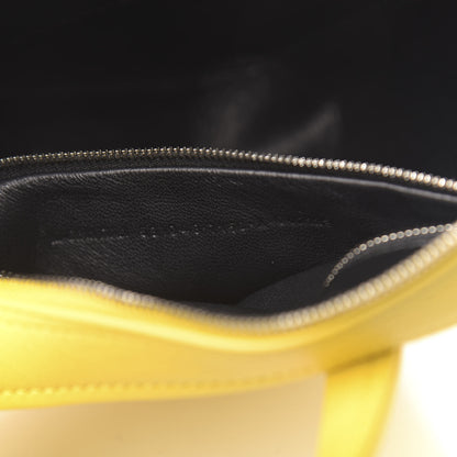 Balenciaga Shiny Day Calfskin Logo XS Triangle Duffle Jaune Black 7 of 10