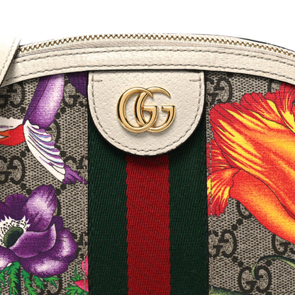 Gucci GG Supreme Monogram Flora Web GG Small Ophidia Dome Shoulder Bag White 8 of 11