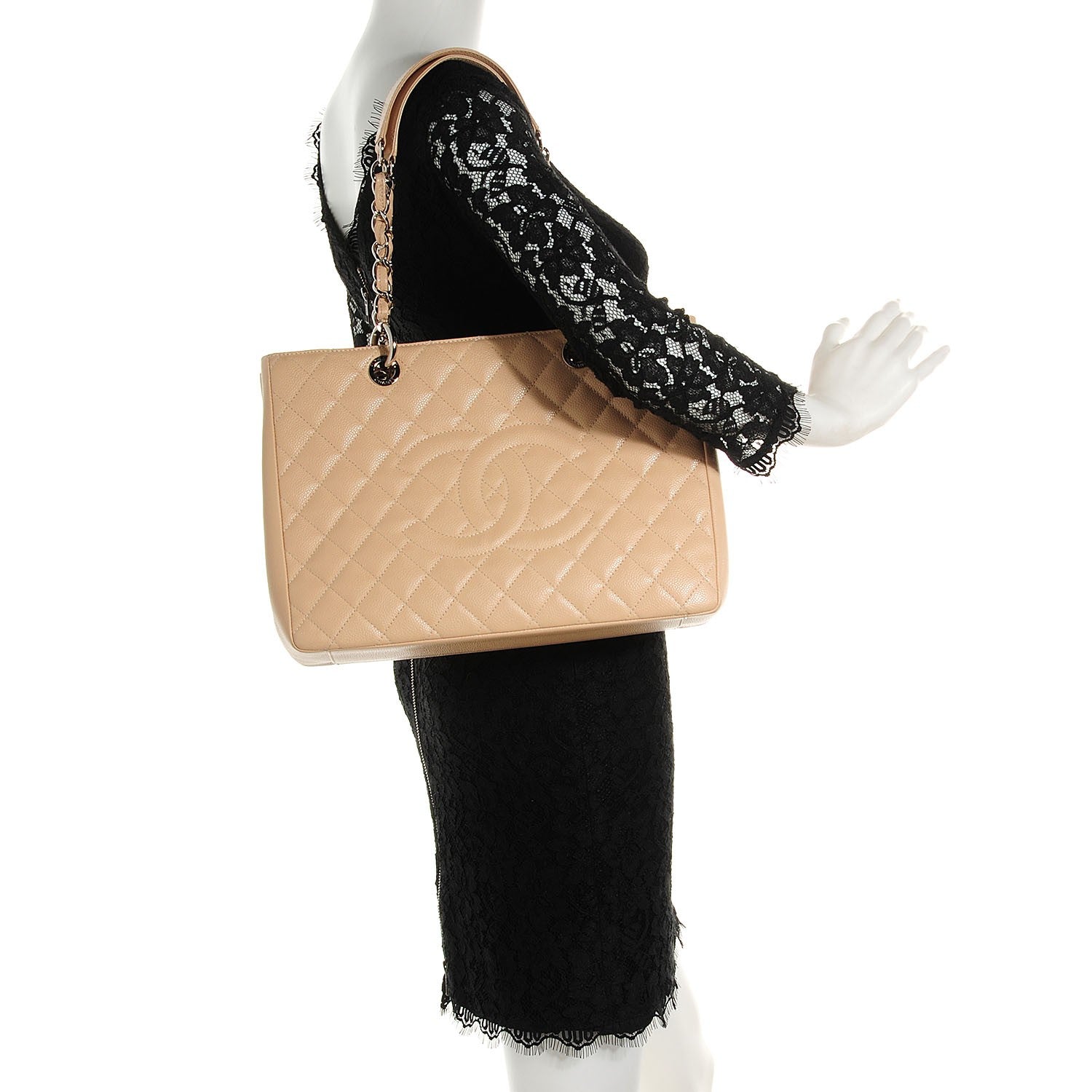 Chanel Caviar Grand Shopping Tote GST Beige Clair 2 of 7