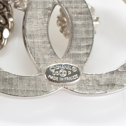Chanel Crystal Enamel Pearl Flower CC Belt Silver 6 of 7