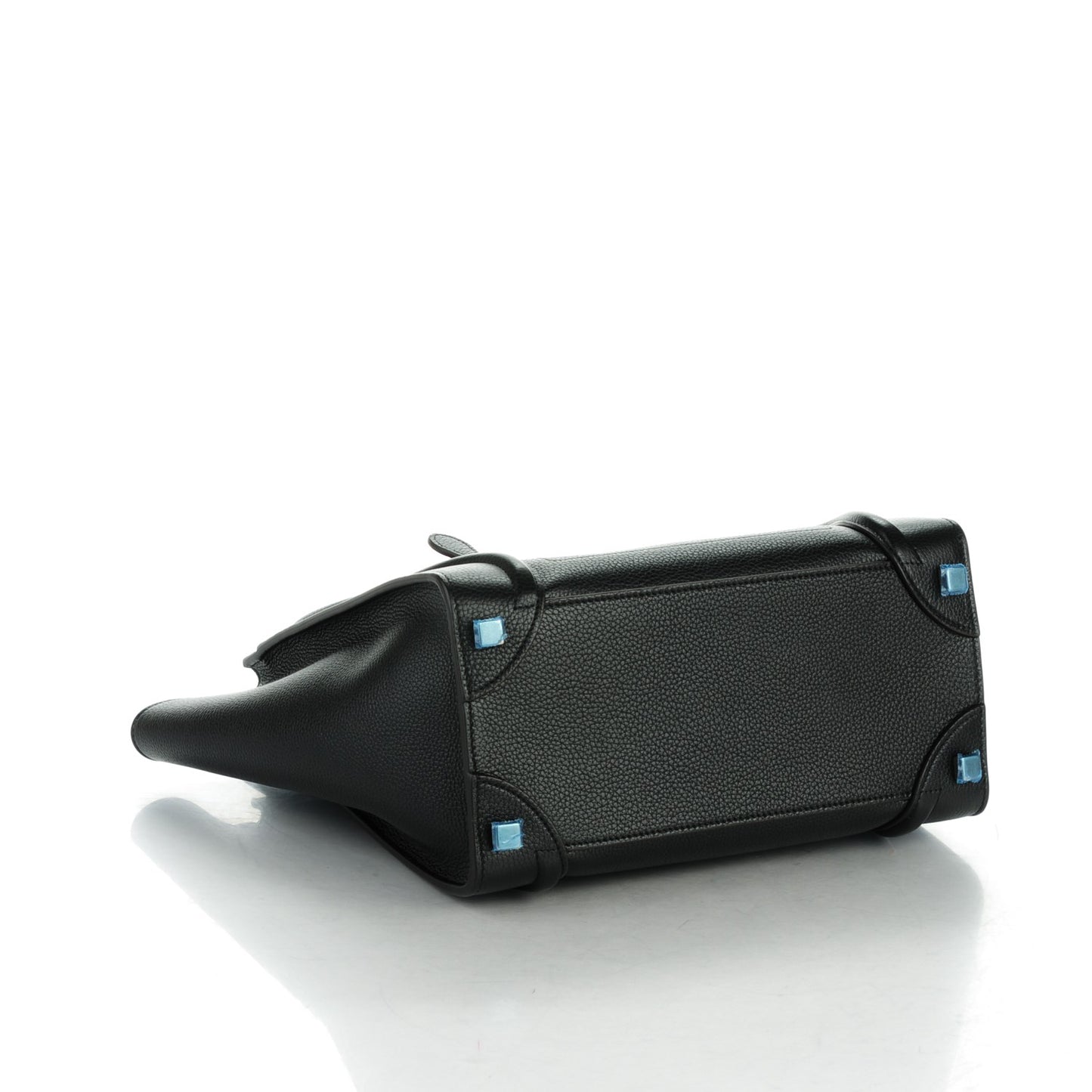 Drummed Calfskin Micro Luggage Black