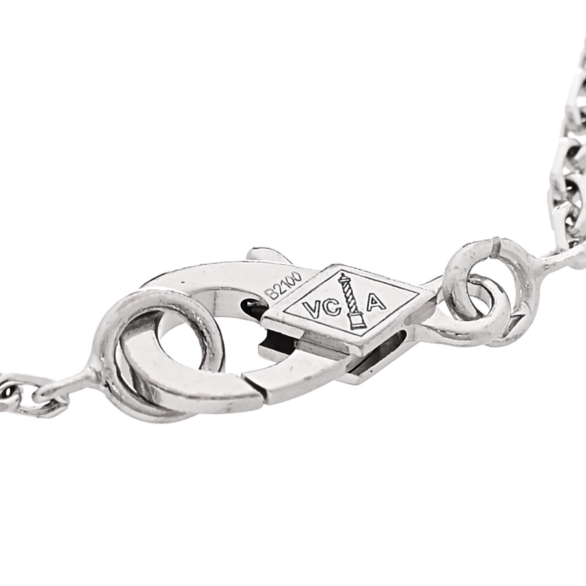 18K White Gold Diamond Mini Lotus Openwork Bracelet