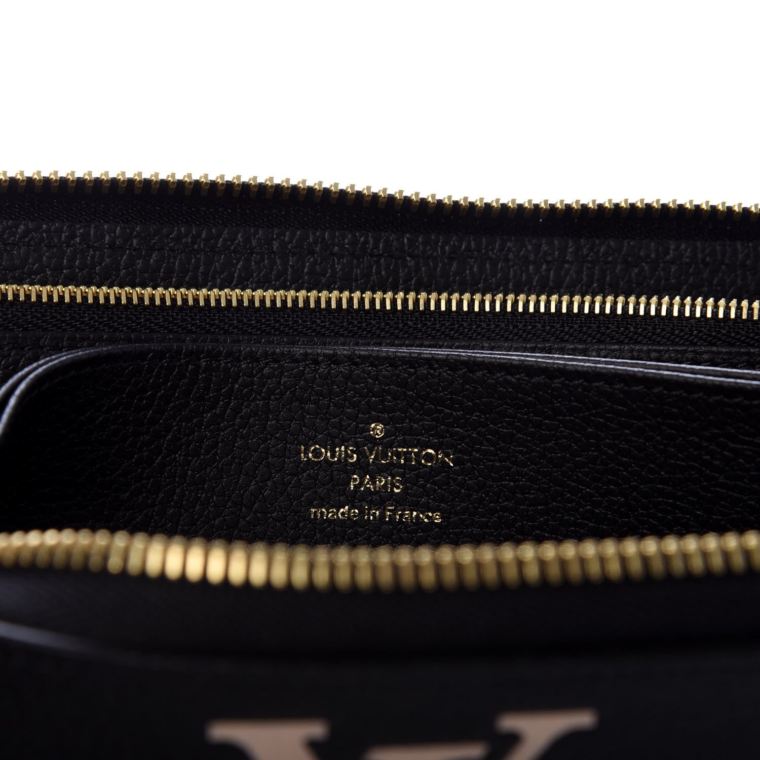 Louis Vuitton Empreinte Monogram Giant Zippy Wallet Black Beige 6 of 6