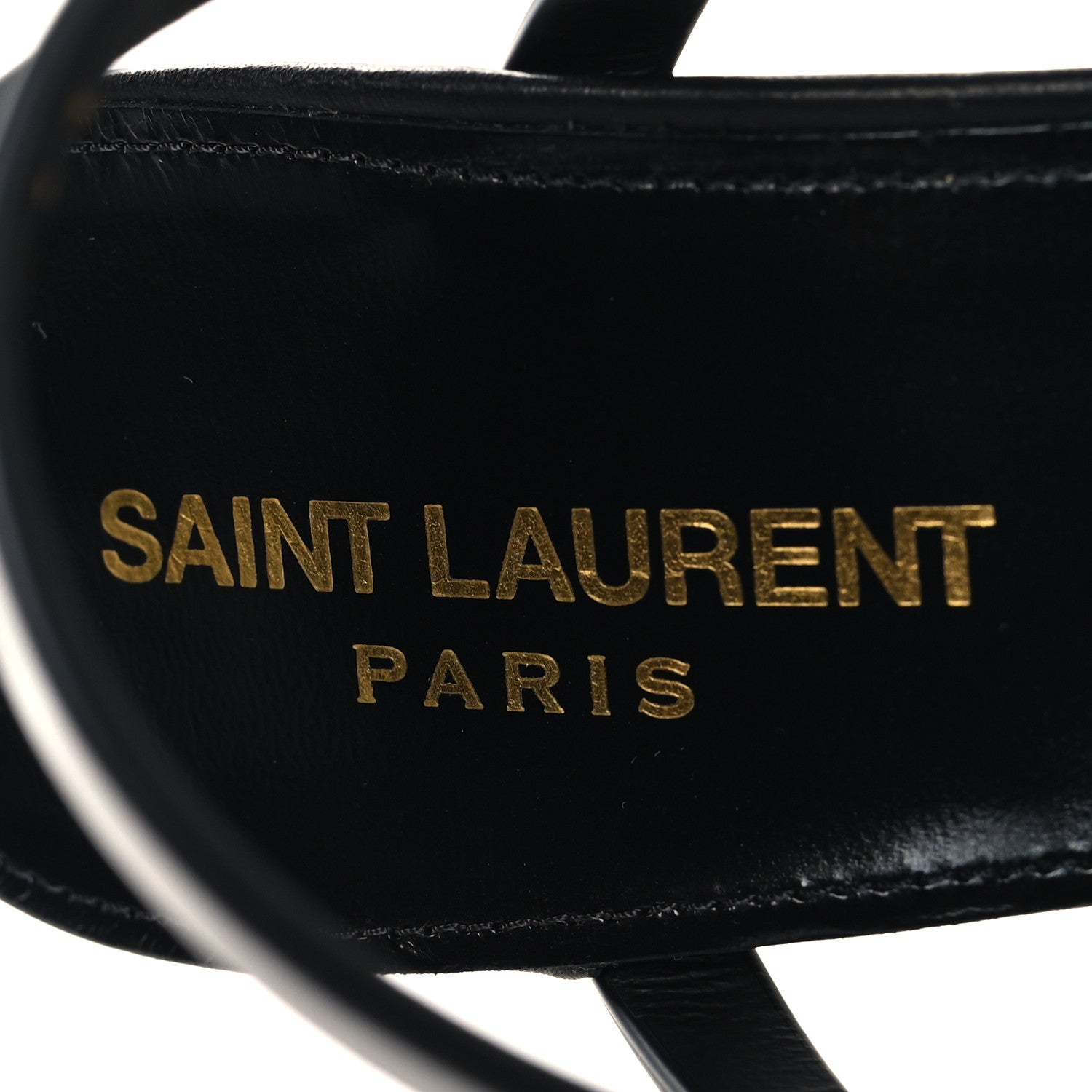 Saint Laurent Calfskin Cassandra 60 Sandals 37.5 Black 9 of 10
