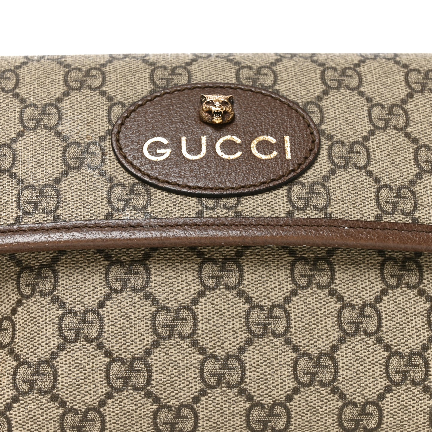 GG Supreme Monogram Neo Vintage Web Belt Bag Brown
